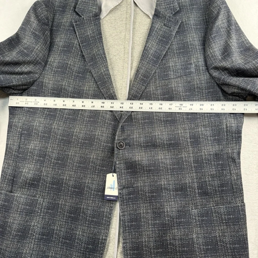 Johnnie O Plaid Blazer Sport Jacket Men's 48L Unstructured Woven Unlined Light